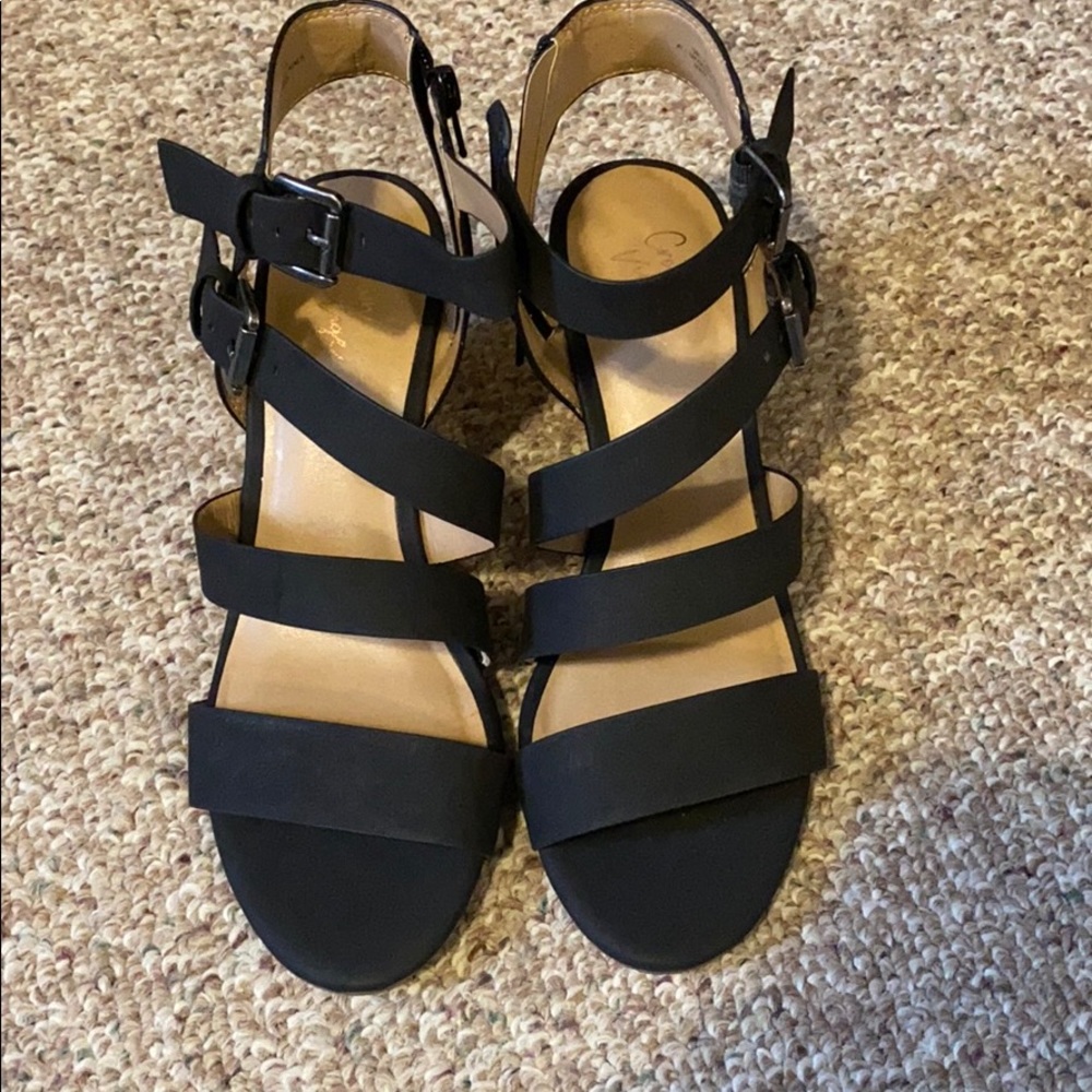 Wedge Sandal. Never worn! New in box.